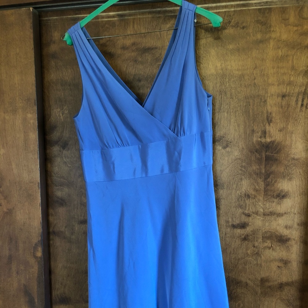 J. Crew periwinkle silk chiffon knee length dress